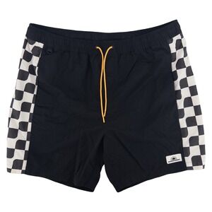 Bearded Goat Mens XXL Rover Hybrid Shorts Black Checkerboard Gorpcore Outdoors